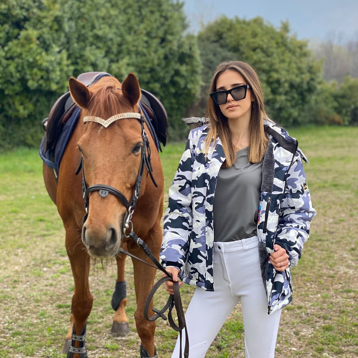 Women's - Fleece Ski Jacket – Water-Resistant, 4 Pockets – Winter Outerwear