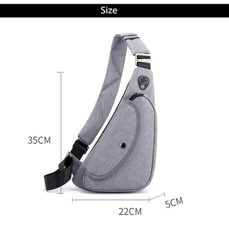 20L - Sling Chest Bag - Anti-theft Crossbody Sports Bag with Headphone Jack - Perfect for Mini Travel Adventures