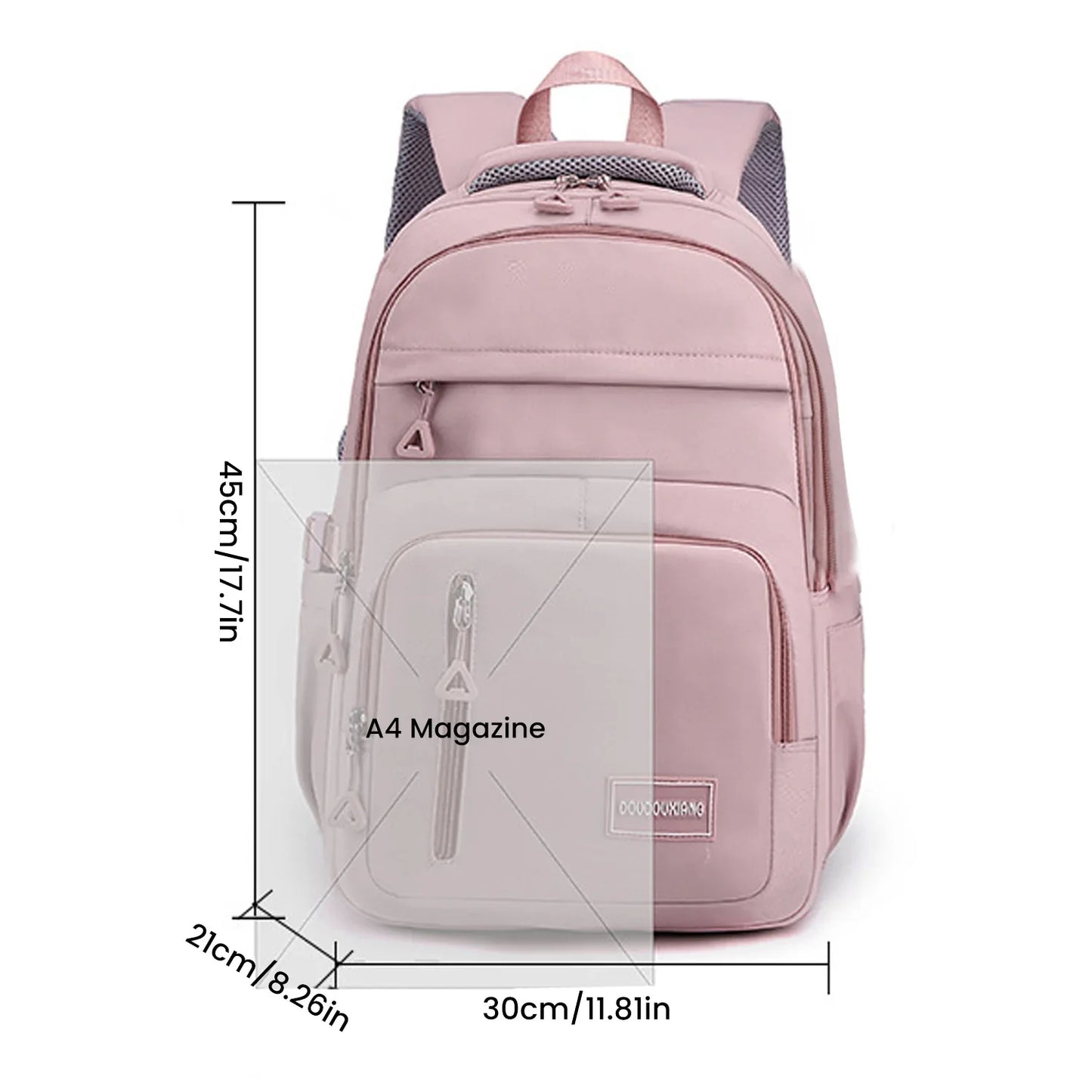 35L - Large Capacity Nylon Laptop Backpack - Cute & Stylish - Perfect for School, Work & Travel