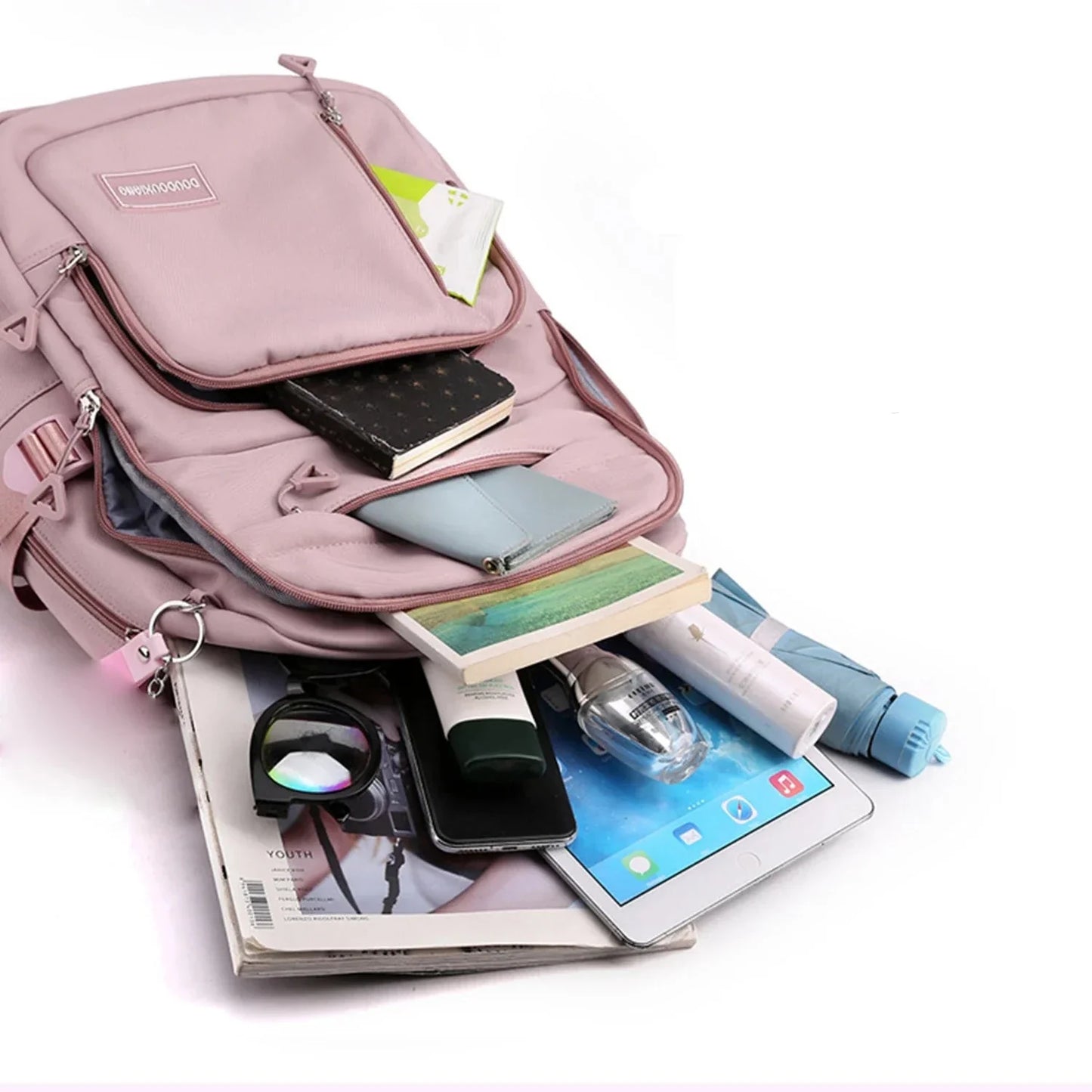 35L - Large Capacity Nylon Laptop Backpack - Cute & Stylish - Perfect for School, Work & Travel