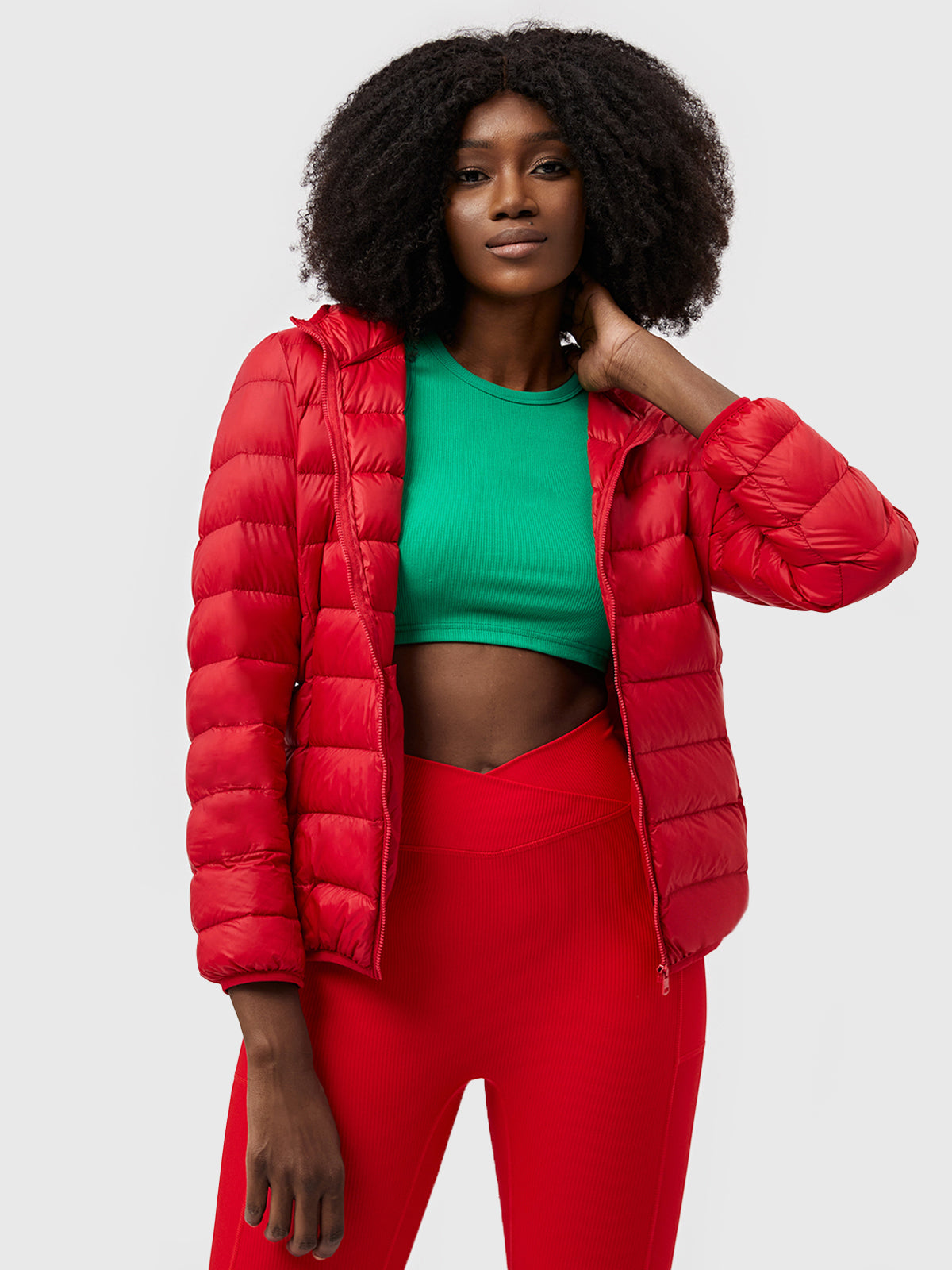 Women's - Featherweight Packable Down Jacket - Hooded Puffer for Cold Weather Travel