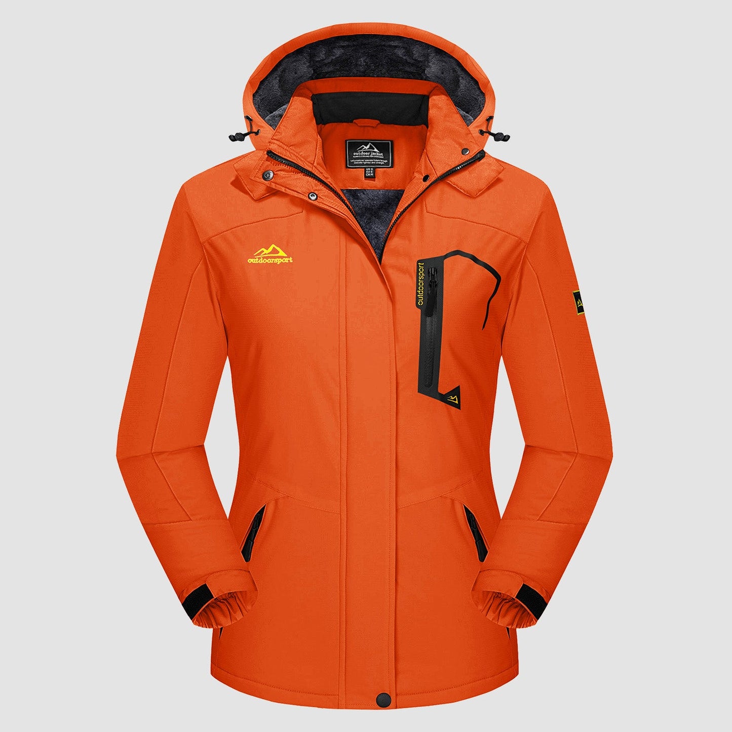 Women's - Fleece Ski Jacket – Water-Resistant, 4 Pockets – Winter Outerwear