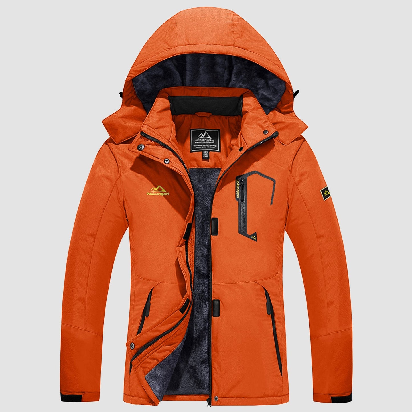 Women's - Fleece Ski Jacket – Water-Resistant, 4 Pockets – Winter Outerwear