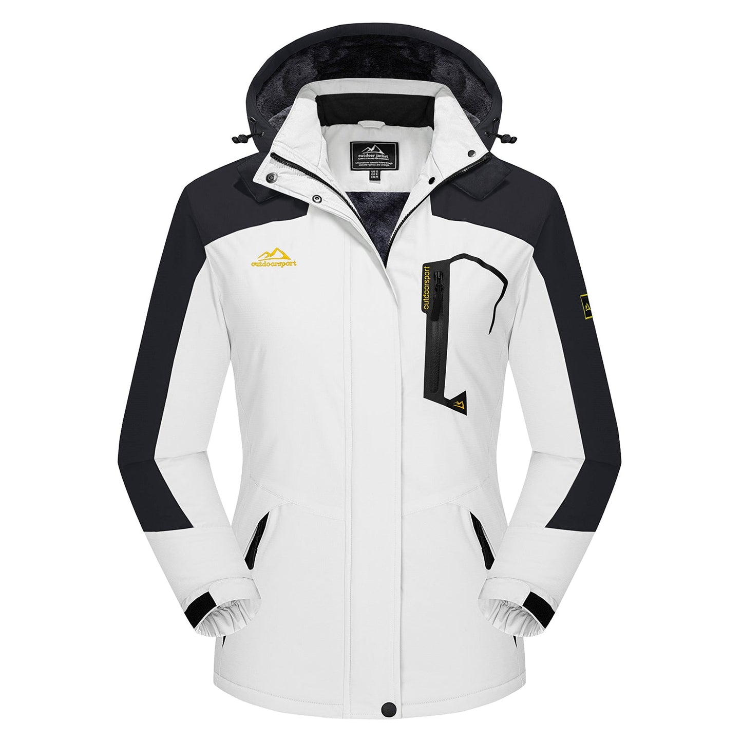 Women's - Fleece Ski Jacket – Water-Resistant, 4 Pockets – Winter Outerwear