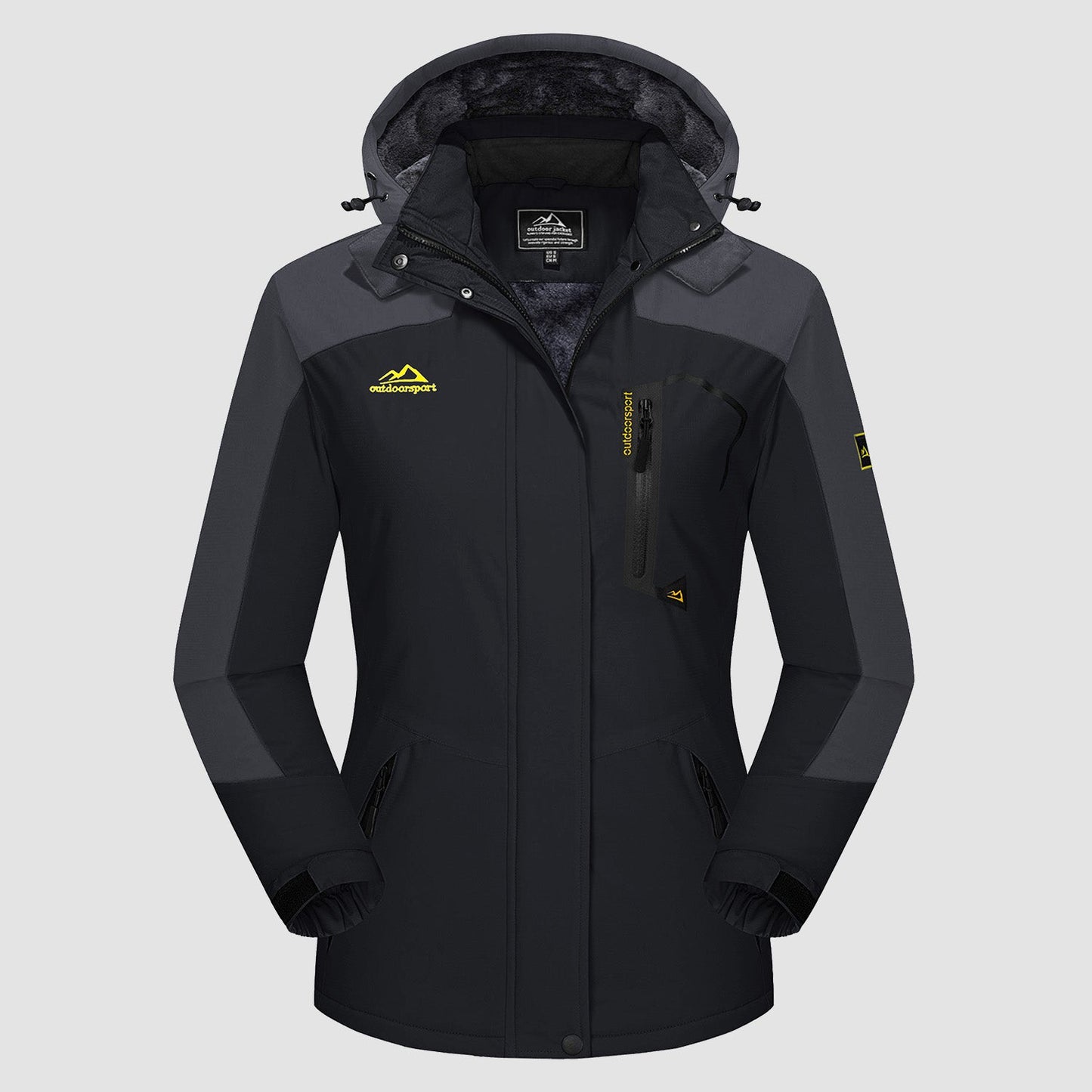 Women's - Fleece Ski Jacket – Water-Resistant, 4 Pockets – Winter Outerwear