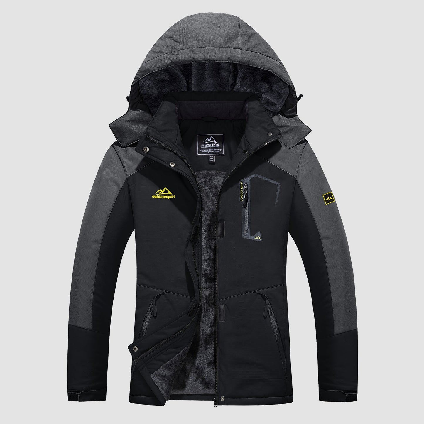 Women's - Fleece Ski Jacket – Water-Resistant, 4 Pockets – Winter Outerwear