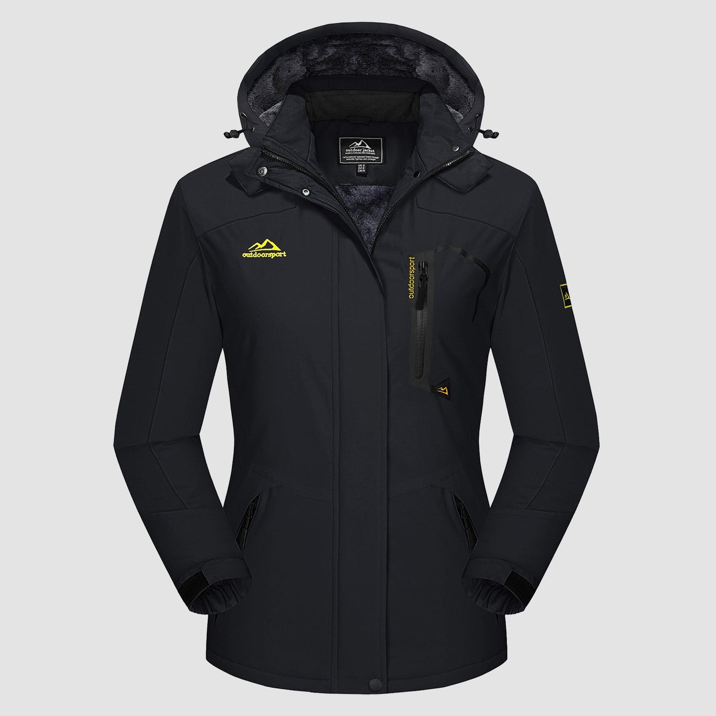 Women's - Fleece Ski Jacket – Water-Resistant, 4 Pockets – Winter Outerwear