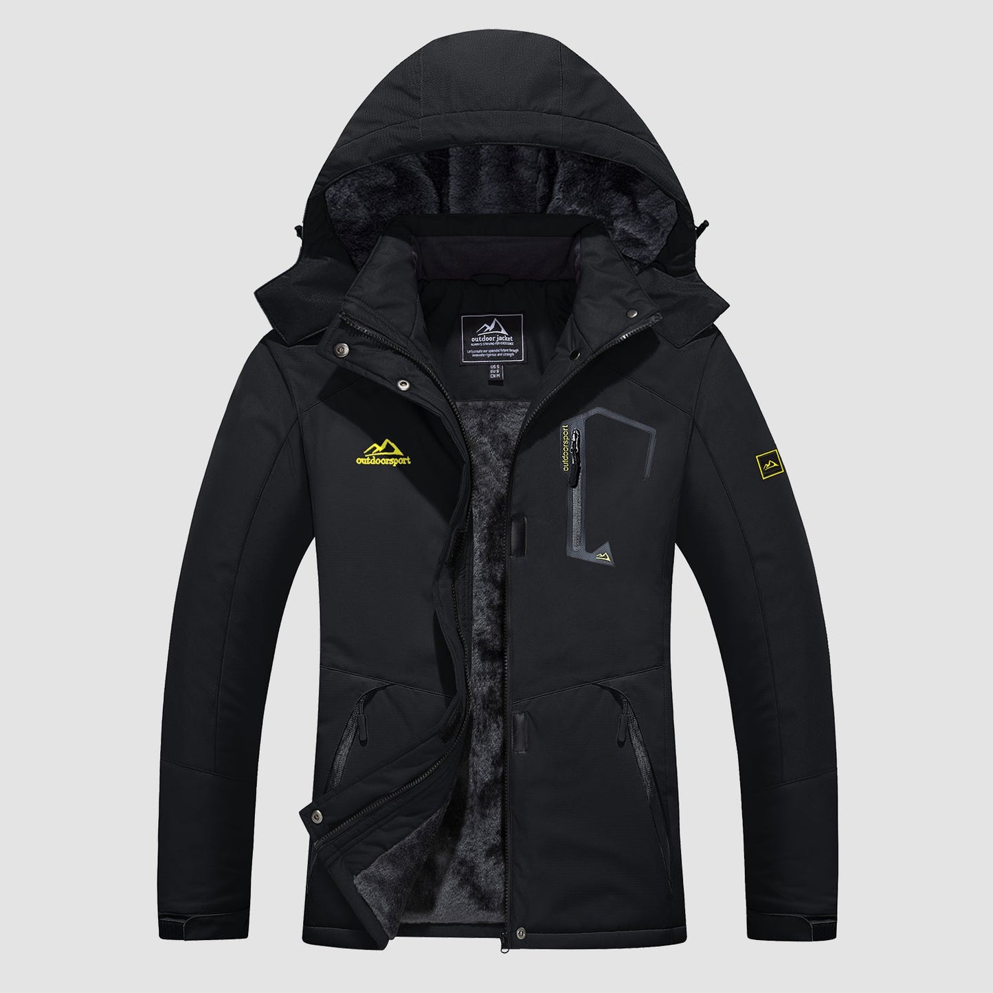 Women's - Fleece Ski Jacket – Water-Resistant, 4 Pockets – Winter Outerwear