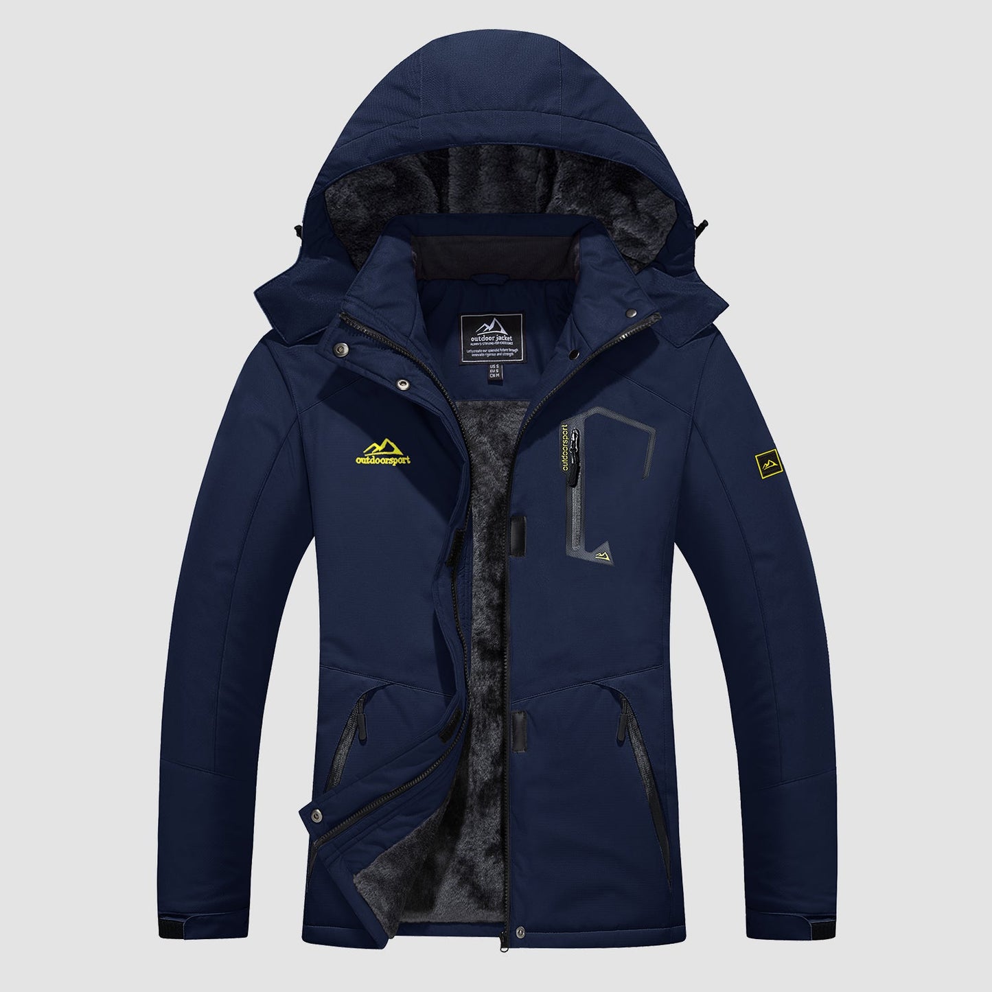 Women's - Fleece Ski Jacket – Water-Resistant, 4 Pockets – Winter Outerwear