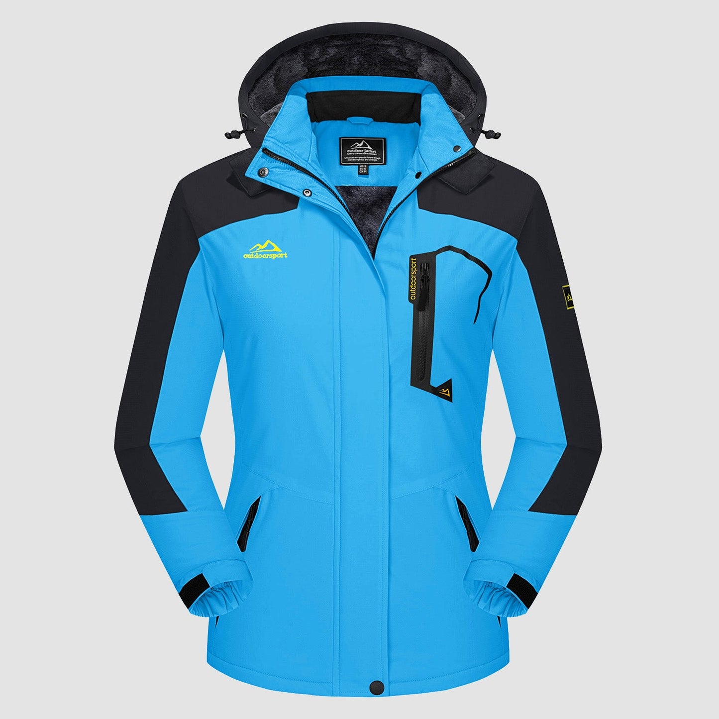 Women's - Fleece Ski Jacket – Water-Resistant, 4 Pockets – Winter Outerwear