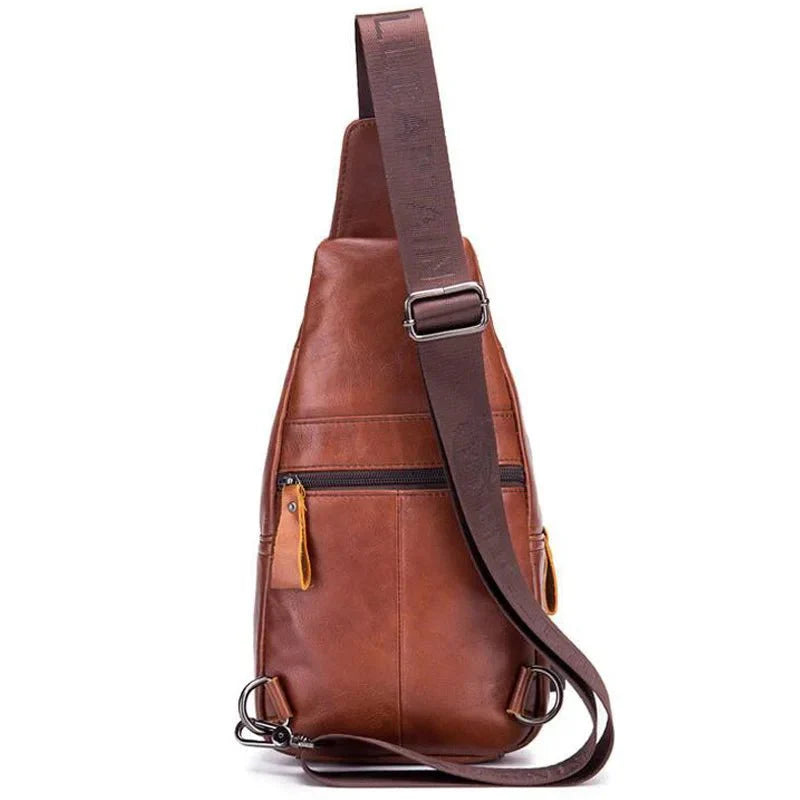20L - Crossbody Bag - Genuine Leather with USB Port - Stylish & Functional Travel Companion