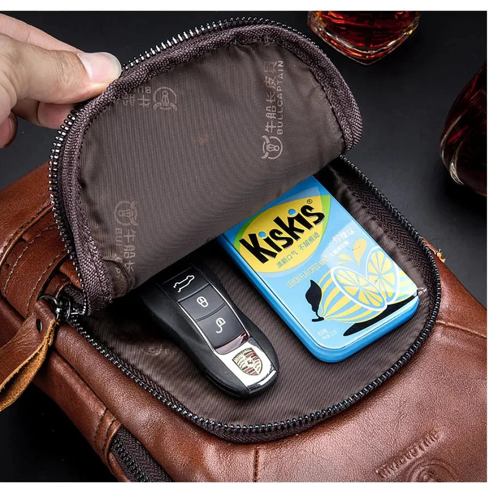 20L - Crossbody Bag - Genuine Leather with USB Port - Stylish & Functional Travel Companion