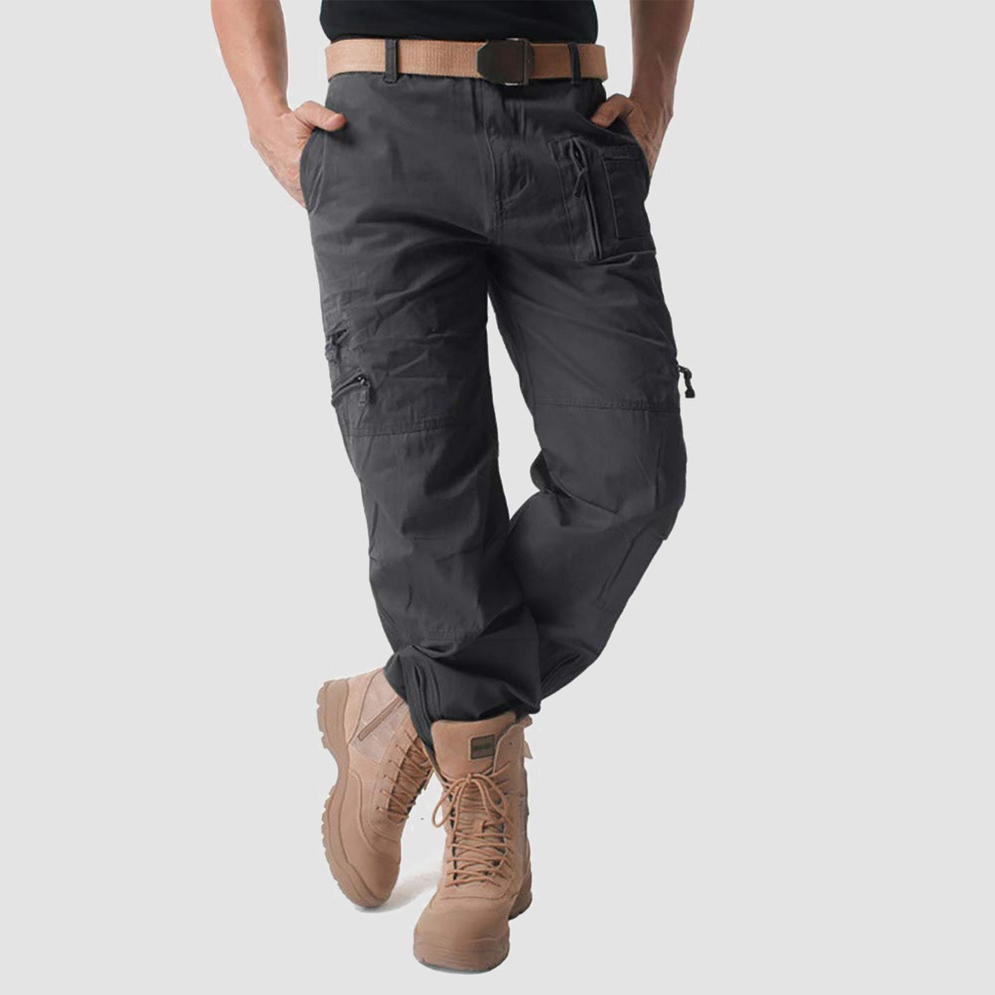 Men's - Tactical Cargo Pants – 9 Pockets, Durable Design – Hiking & Outdoor Wear
