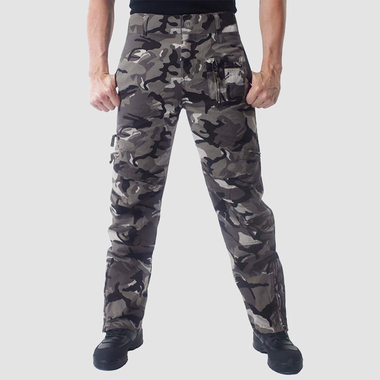 Men's - Tactical Cargo Pants – 9 Pockets, Durable Design – Hiking & Outdoor Wear
