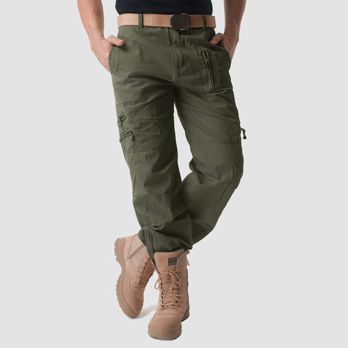 Men's - Tactical Cargo Pants – 9 Pockets, Durable Design – Hiking & Outdoor Wear