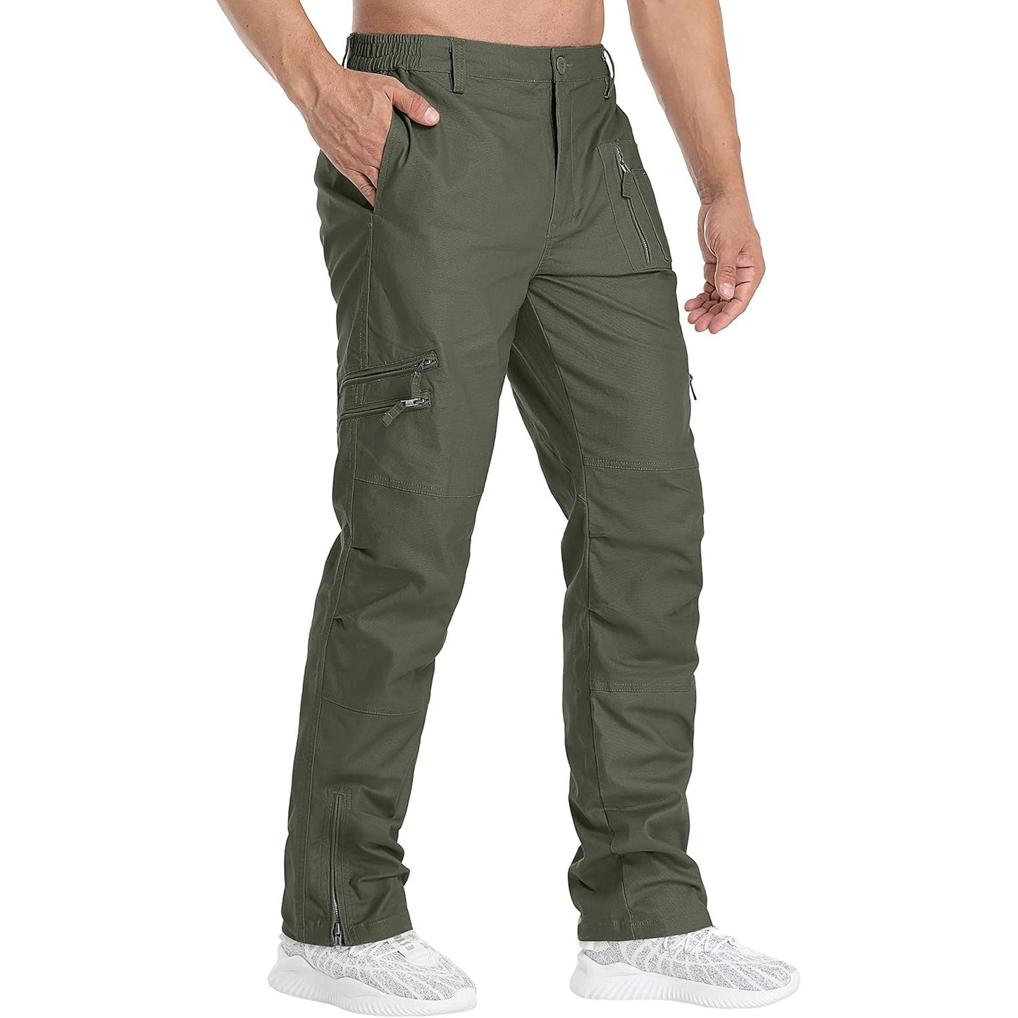Men's - Tactical Cargo Pants – 9 Pockets, Durable Design – Hiking & Outdoor Wear