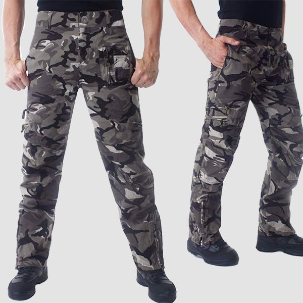Men's - Tactical Cargo Pants – 9 Pockets, Durable Design – Hiking & Outdoor Wear