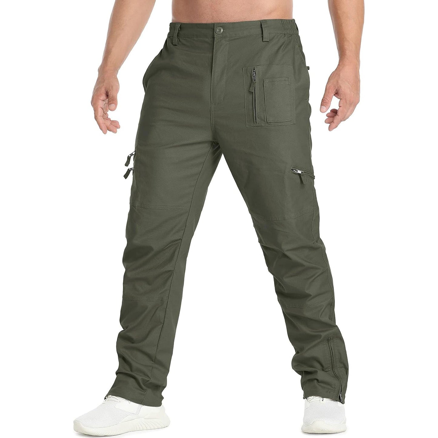 Men's - Tactical Cargo Pants – 9 Pockets, Durable Design – Hiking & Outdoor Wear