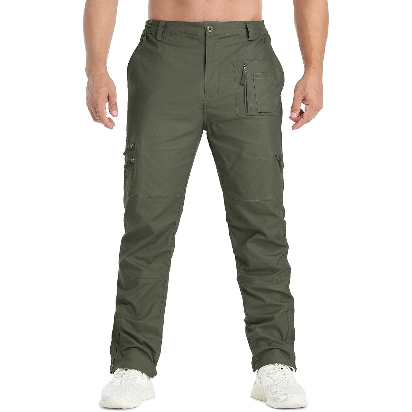 Men's - Tactical Cargo Pants – 9 Pockets, Durable Design – Hiking & Outdoor Wear