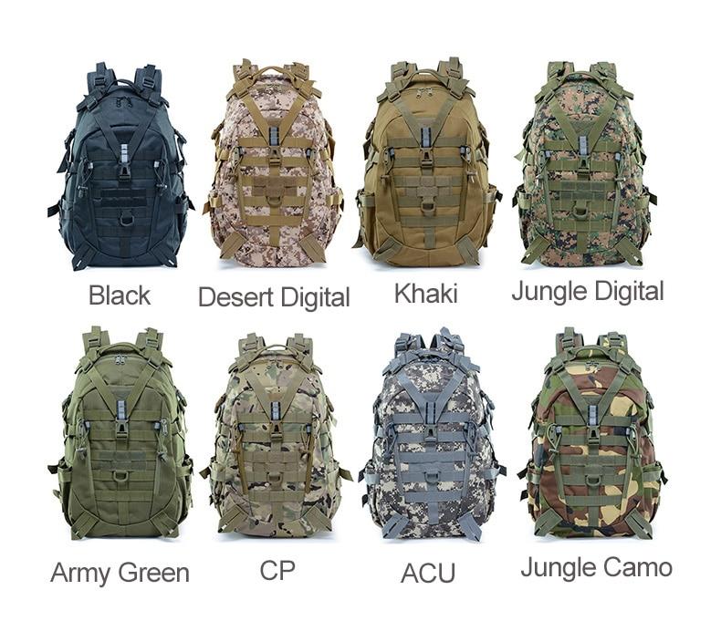 30L - Military Tactical Outdoor Backpack - Durable, Water-Resistant, Lightweight - Ideal for Hiking and Camping