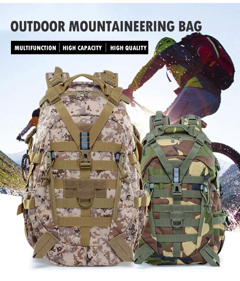 30L - Military Tactical Outdoor Backpack - Durable, Water-Resistant, Lightweight - Ideal for Hiking and Camping