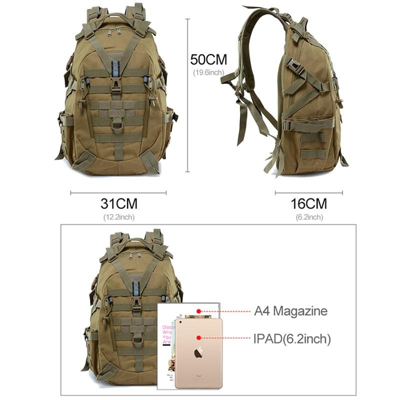 30L - Military Tactical Outdoor Backpack - Durable, Water-Resistant, Lightweight - Ideal for Hiking and Camping