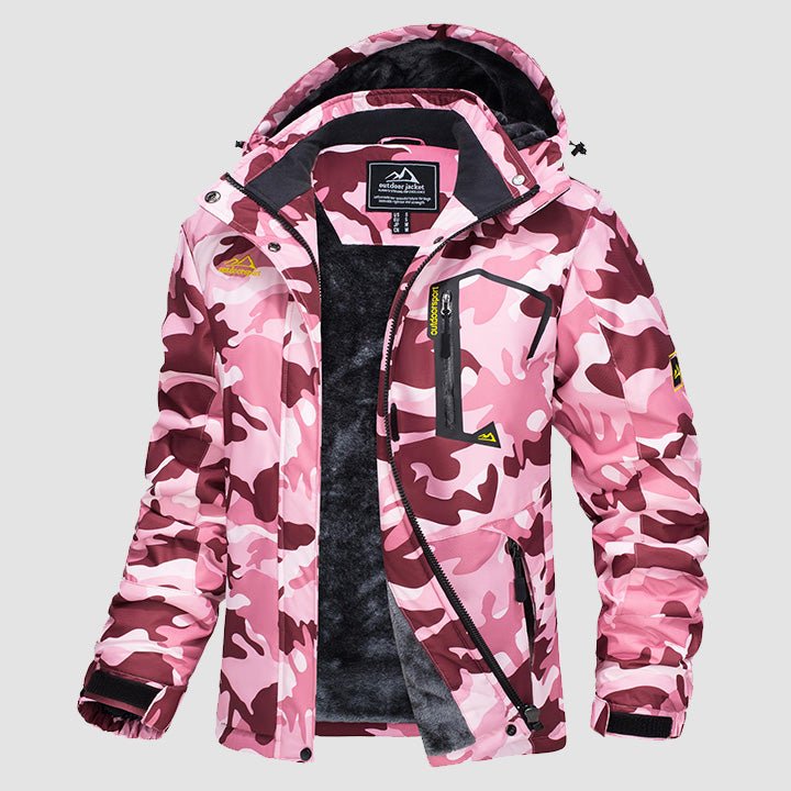 Women's - Fleece Ski Jacket – Water-Resistant, 4 Pockets – Winter Outerwear