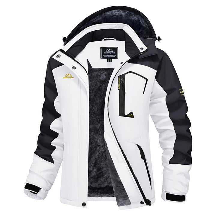 Women's - Fleece Ski Jacket – Water-Resistant, 4 Pockets – Winter Outerwear
