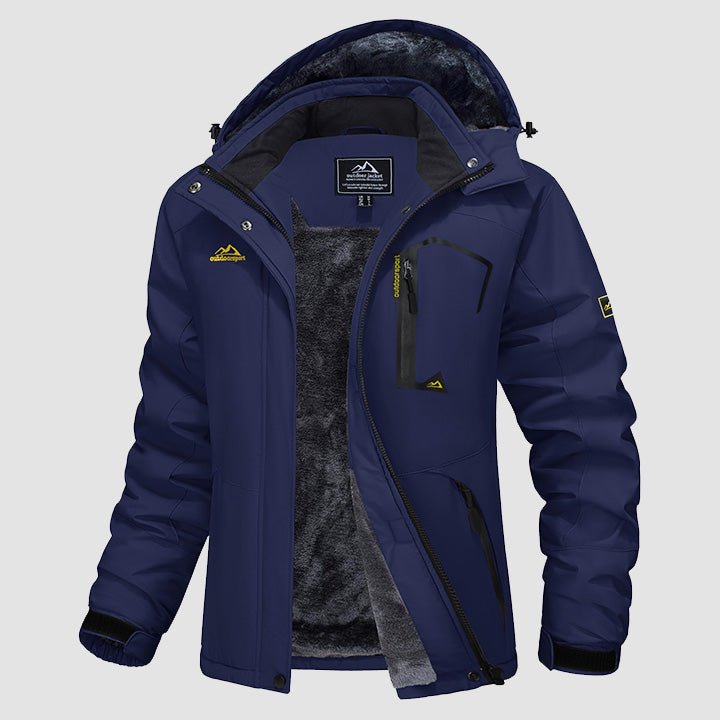 Women's - Fleece Ski Jacket – Water-Resistant, 4 Pockets – Winter Outerwear