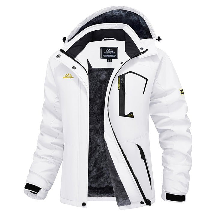 Women's - Fleece Ski Jacket – Water-Resistant, 4 Pockets – Winter Outerwear