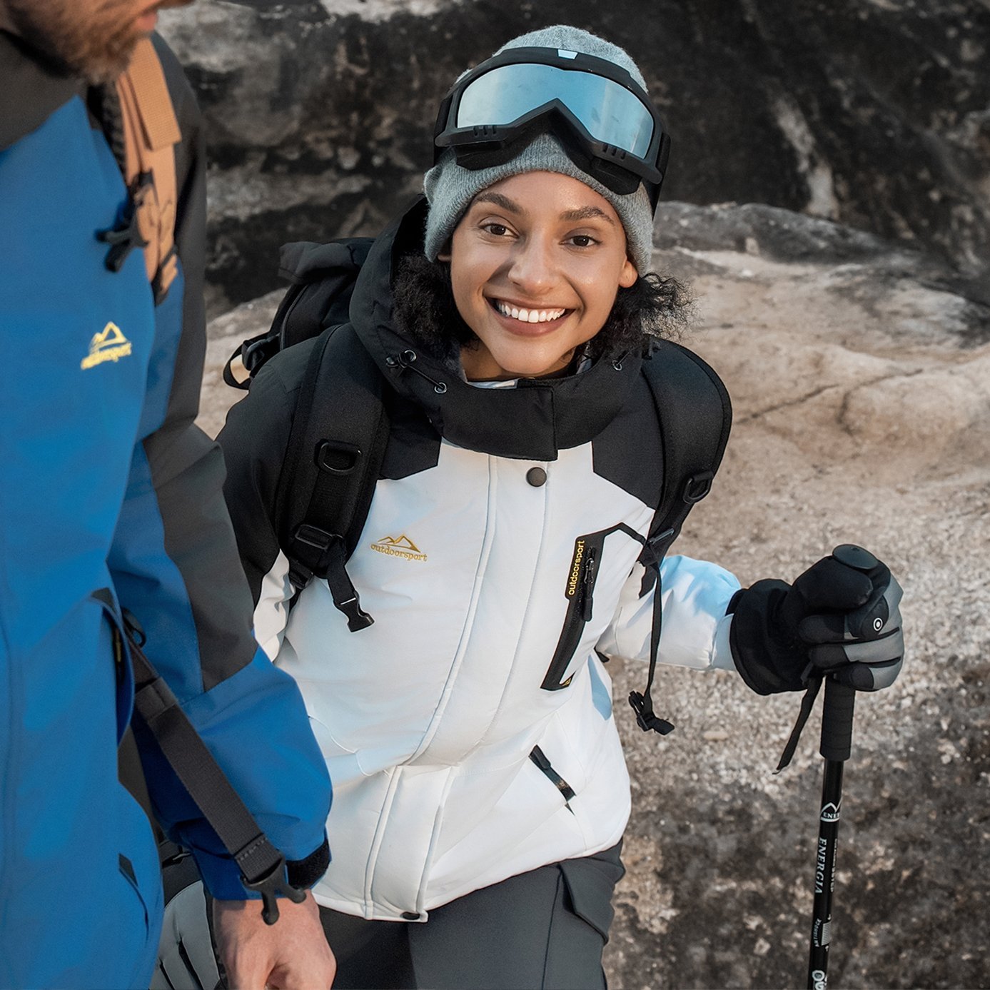 Women's - Fleece Ski Jacket – Water-Resistant, 4 Pockets – Winter Outerwear