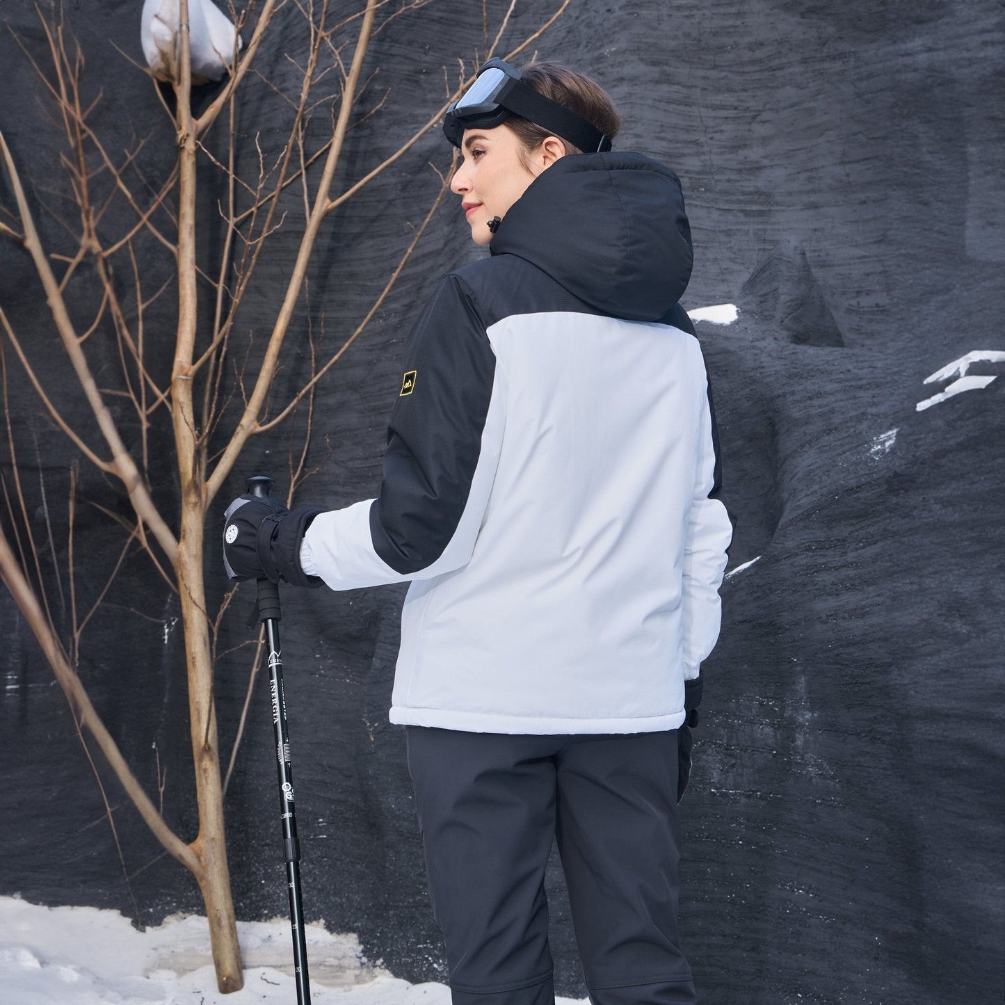Women's - Fleece Ski Jacket – Water-Resistant, 4 Pockets – Winter Outerwear