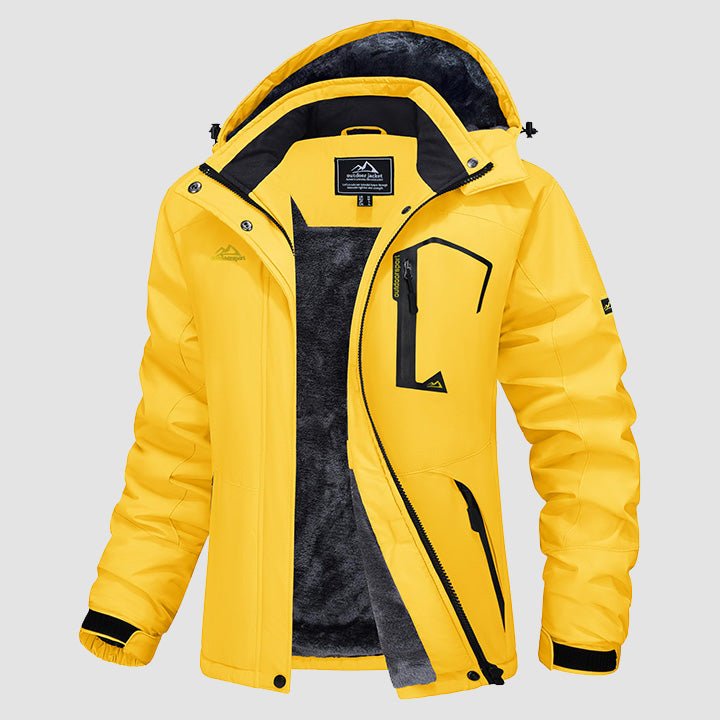 Women's - Fleece Ski Jacket – Water-Resistant, 4 Pockets – Winter Outerwear