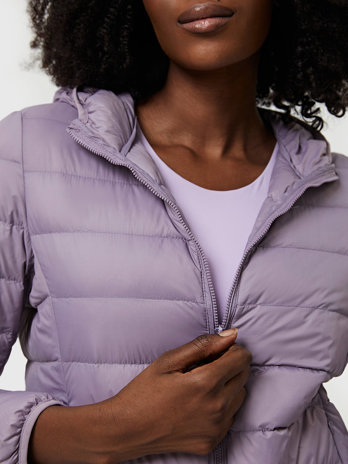 Women's - Featherweight Packable Down Jacket - Hooded Puffer for Cold Weather Travel