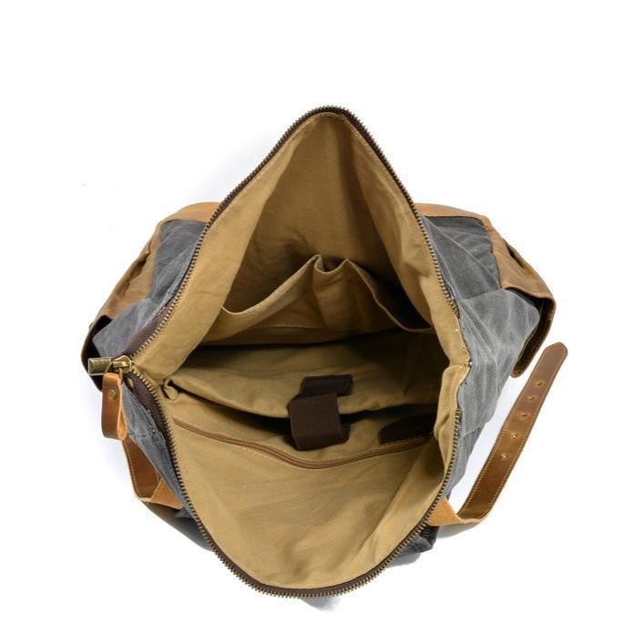 30L - Military Roll-Top Canvas Backpack - Versatile Hiking & Laptop Bag - Durable Travel Companion