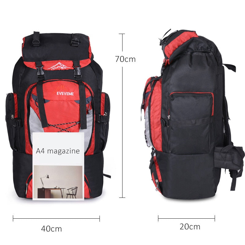 80L - Men's Large Hiking Backpack - Durable Climbing & Camping Gear - Perfect for Outdoor Adventures