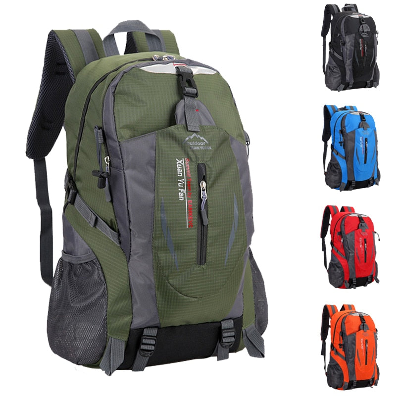 30L - Backpack - Waterproof Nylon - Casual Sport Bag for Youth, Camping, and Laptop Use