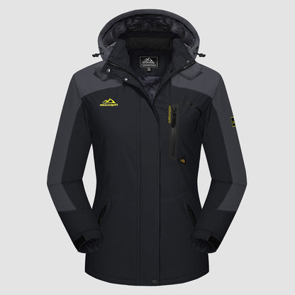 Women's - Fleece Ski Jacket – Water-Resistant, 4 Pockets – Winter Outerwear