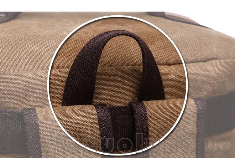 40L - Large Vintage Canvas Backpack - Durable, Stylish Design - Perfect for Travel and Outdoor Adventures