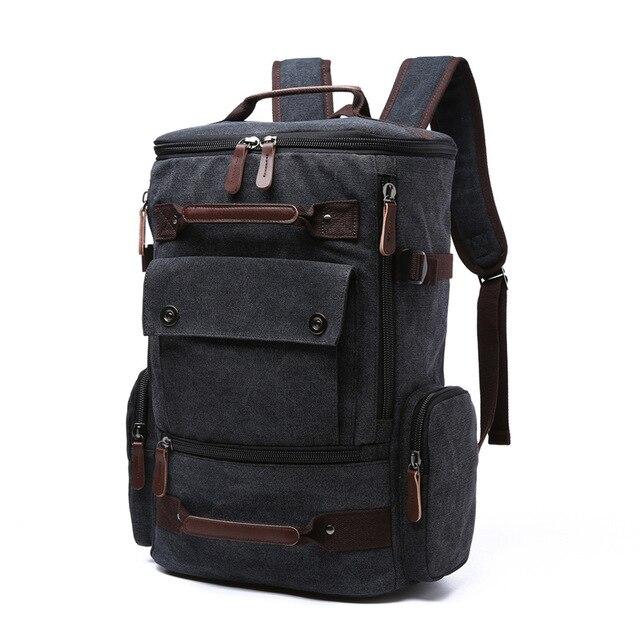 40L - Large Vintage Canvas Backpack - Durable, Stylish Design - Perfect for Travel and Outdoor Adventures