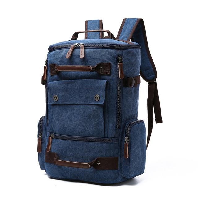 40L - Large Vintage Canvas Backpack - Durable, Stylish Design - Perfect for Travel and Outdoor Adventures