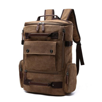 40L - Large Vintage Canvas Backpack - Durable, Stylish Design - Perfect for Travel and Outdoor Adventures