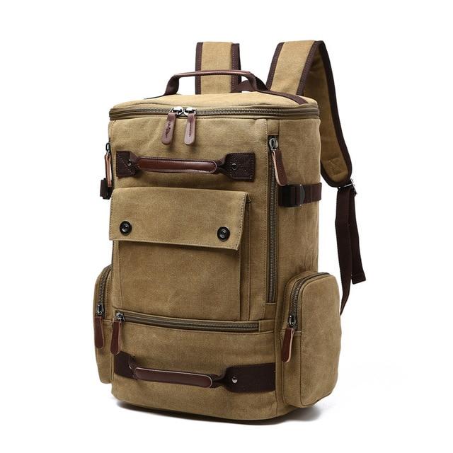 40L - Large Vintage Canvas Backpack - Durable, Stylish Design - Perfect for Travel and Outdoor Adventures